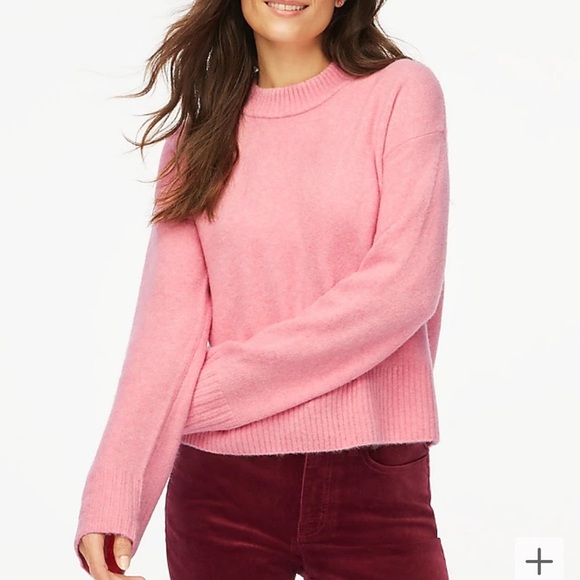 J. Crew Pink crewneck sweater in extra-soft yarn size S - Picture 1 of 8